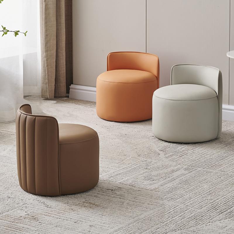 发矮702凳用客厅皮儿凳子坐墩茶几小凳子家搁脚凳圆靠背童沙换北