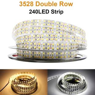 3528双排灯带240珠每米套管防水柜台吊顶暗槽低压led高亮度灯条