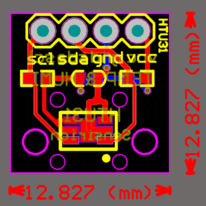 HTU31D温湿度传感器模块 高精度温湿度探头HTU21D升级版模块HTU31