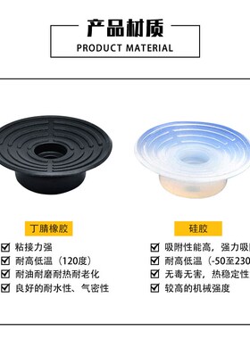 气动配件防滑真空吸盘黑色硅橡胶防静电VP20K VP30K VP40KVP50