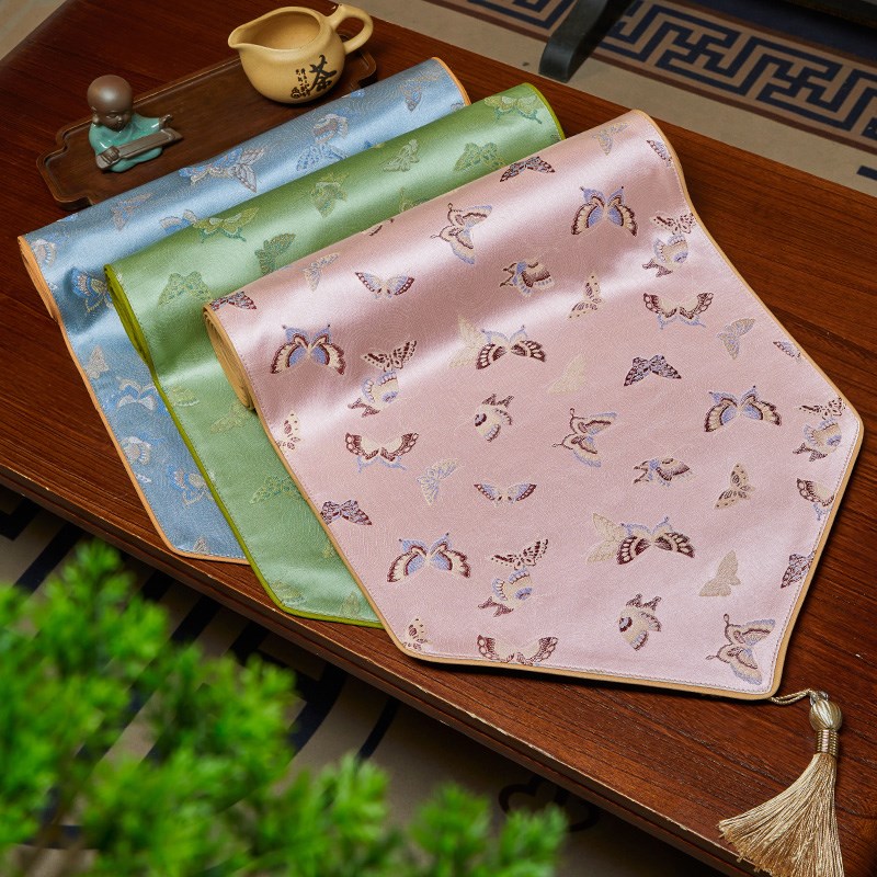 新中式桌旗禅f意餐桌布茶席茶台布艺长条茶几桌布茶桌垫布床旗定