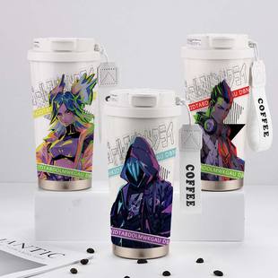 无畏契约周边保温杯霓虹幽影夜露学生儿童二次元大容量不锈钢水杯