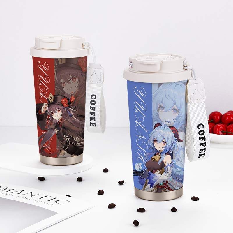 原神周边保温杯胡桃甘雨学生二次元高颜值大容量男生不锈钢水杯子,餐饮具,保冷/保温杯,淘宝优惠券,粉丝福利购,淘宝优惠卷