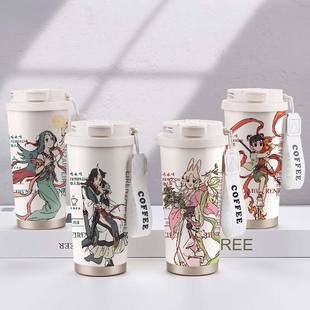 非人哉周边保温杯精卫白泽小玉哪吒二次元大容量不锈钢咖啡水杯子