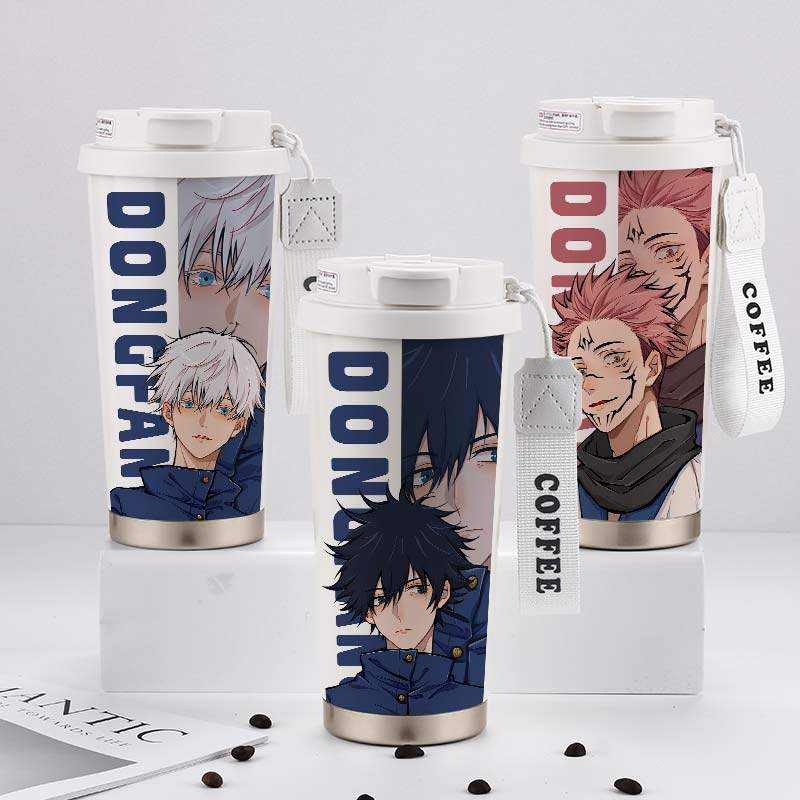 咒术回战周边保温杯五条悟伏黑惠宿傩大容量学生儿童不锈钢水杯子,餐饮具,保冷/保温杯,淘宝优惠券,粉丝福利购,淘宝优惠卷