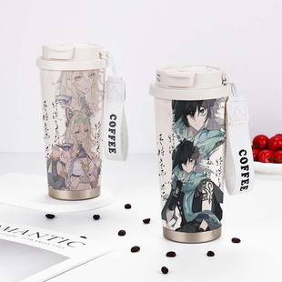 原神周边保温杯希诺宁欧洛伦二次元学生儿童大容量男生不锈钢水杯