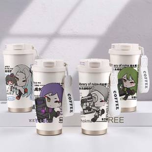 废墟图书馆周边保温杯安吉拉毒蛇本杰明绿藻头大容量不锈钢水杯子