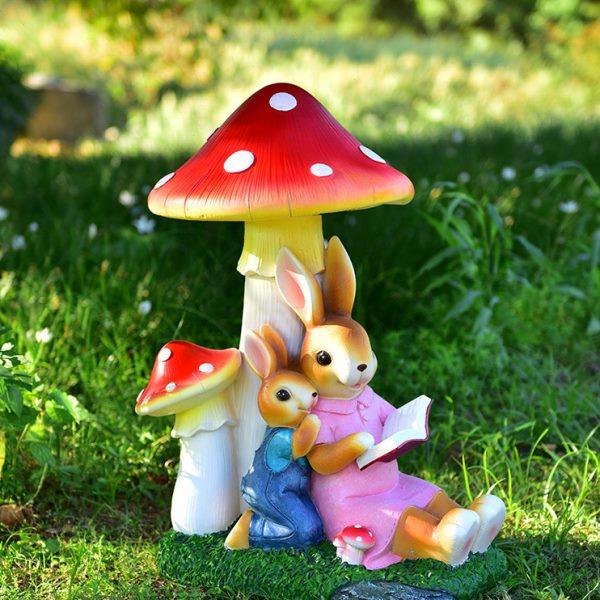 户外庭院园艺兔子蘑菇太阳能幼儿园摆件小院阳台布置造景花园装饰,家居饰品,户外/庭院摆件,淘宝优惠券,粉丝福利购,淘宝优惠卷