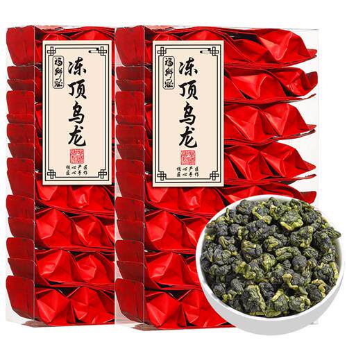 福鲜冠冻顶乌龙茶2025新茶浓香型可冷泡茶叶台湾高山乌龙茶500g