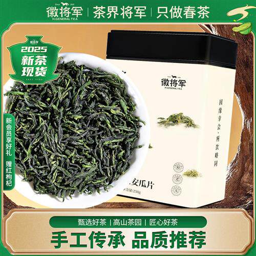 徽将军2025新茶将出六安瓜片特二级雨前手工茶叶250g高山云雾绿茶