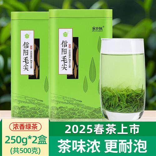 家乡妹茶叶2025新茶信阳毛尖雨前春茶高山绿茶手工浓香型散装500g