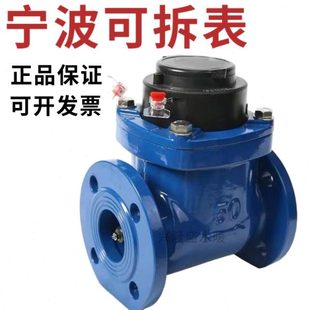 宁波牌水表大口经国标可拆水平螺翼式 500防冻耐压 法兰水表LXLC50