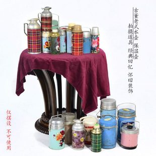 老物件老式保温桶饭盒怀旧棒冰桶雪糕桶多层提盒装饰影视道具摆件