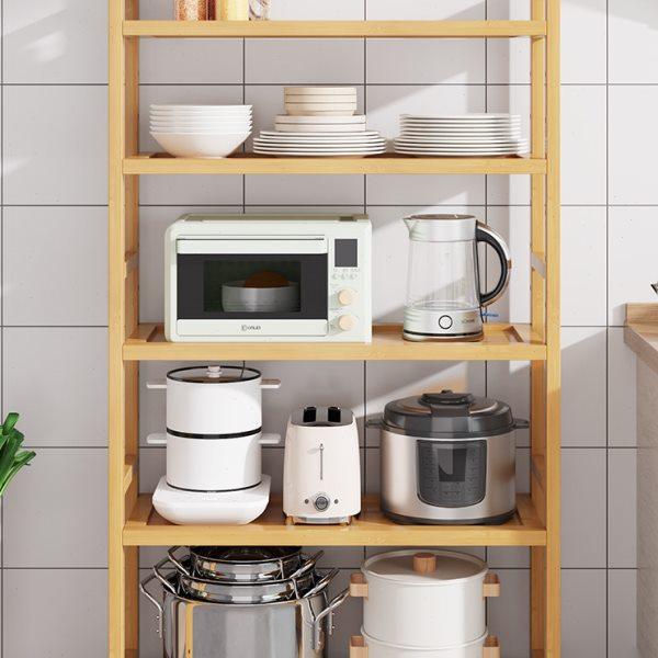 厨房置物架子多层落地微波炉烤箱多功能收纳实木家用家用防尘橱柜,厨房/烹饪用具,微波炉置物架,淘宝优惠券,粉丝福利购,淘宝优惠卷