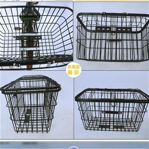 防盗固定折叠狗动k宠物带盖座菜筐子加大J自行车后买车筐电狗框子