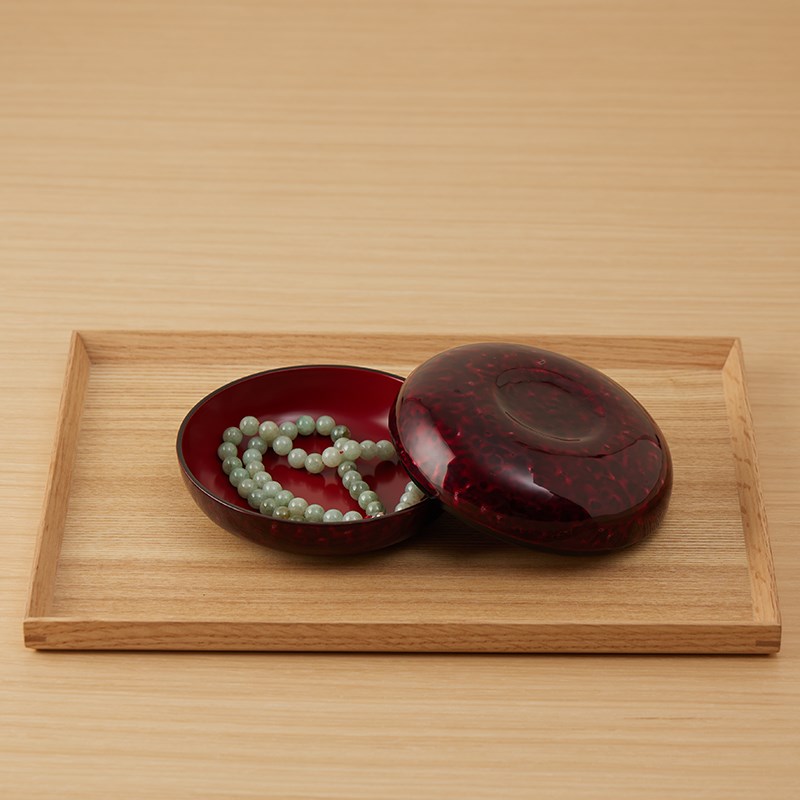 邱亨铭 大漆赤宝砂脱胎漆盒 漆器 高档精致桌面收纳Y盒首饰盒食盒