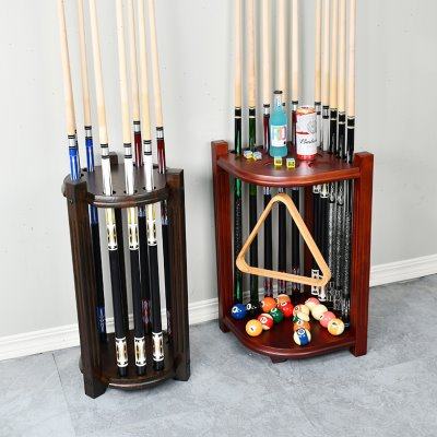 台球杆架子木质黑8台球用品桌球i架杆器放台球杆架子落地式球杆架