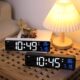 充电简约数字充电电子钟夜光卧室客厅电视柜静音闹钟台式 时钟挂墙