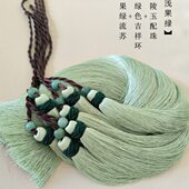 真丝古琴穗 东陵玉古琴流苏珍珠白玛瑙千丝古琴穗 吉祥环古琴琴穗