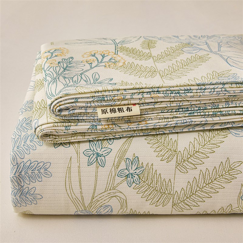 A类老粗布床单单件2025新款四季通用夏L季亚麻老式凉席炕单三件套
