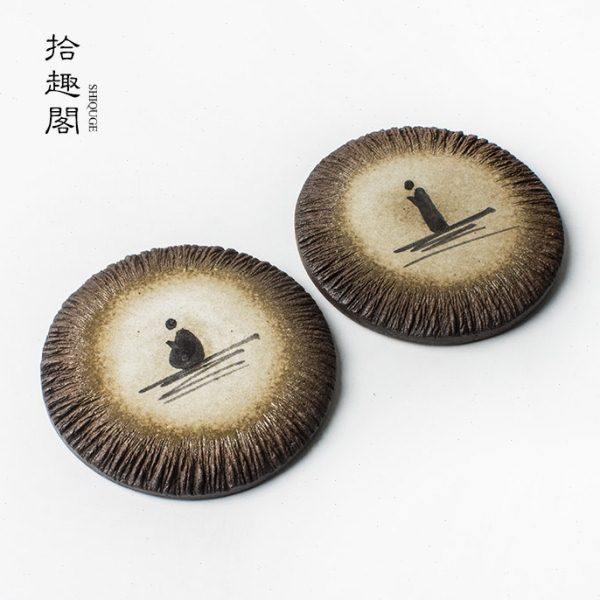 粗陶茶杯垫 日式手工陶瓷茶杯托隔热垫壶垫壶托 禅意功夫茶道茶具,餐饮具,杯垫,淘宝优惠券,粉丝福利购,淘宝优惠卷