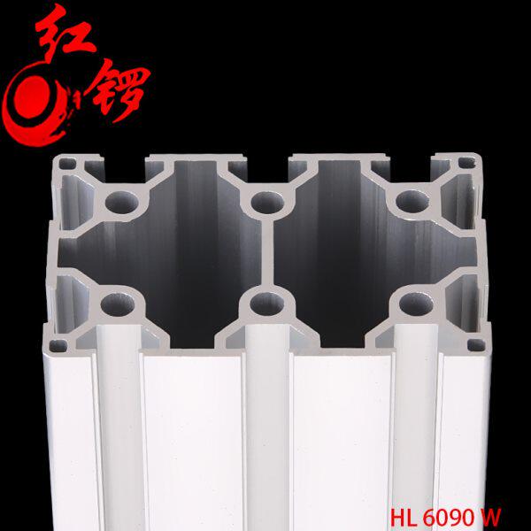 红锣工业铝型材 欧标6090 重型机械设备框架铝材流水线铝型材6063