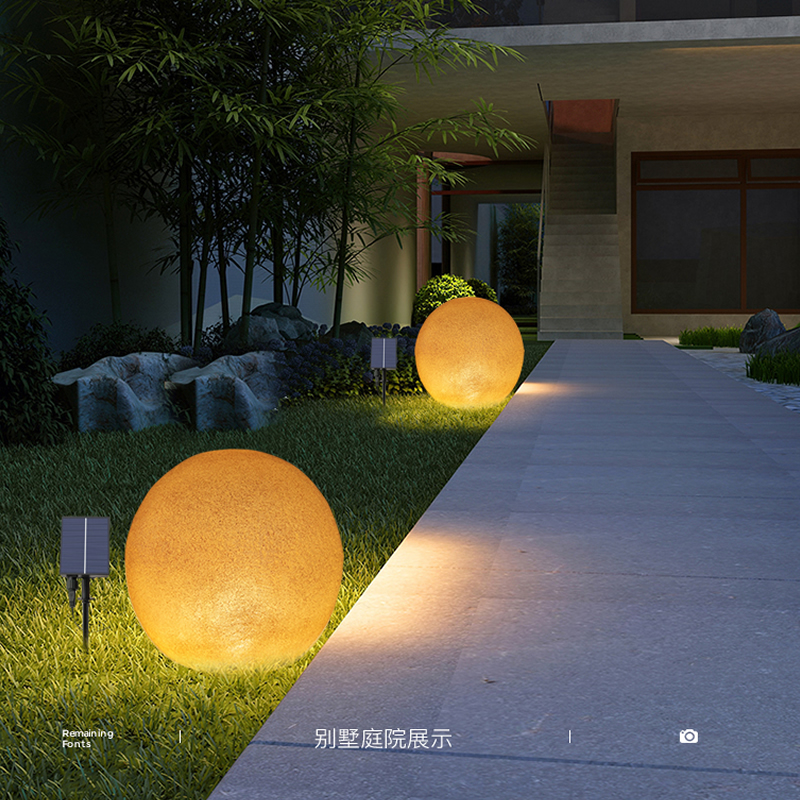 太阳能灯户外庭院景观装饰月球防水草灯别K墅花园布置氛围落地摆