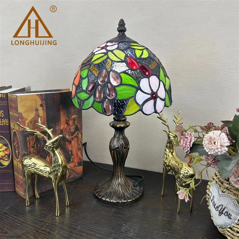 精美 欧式乡村田园风格汇璟蒂凡8英寸卧室书房摆T件小夜灯家庭台