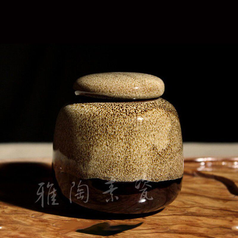 特价包邮 茶道 均窑窑变茶叶罐 功夫茶具陶瓷茶罐 普洱醒茶密封罐