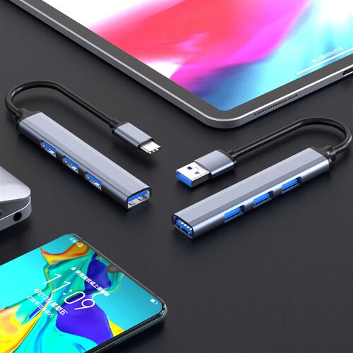 USB3.0扩展器笔记本电脑一拖四分线器typec转换接头多口拓展坞