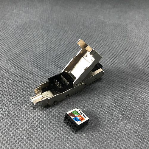 150度可弯折式免压水晶头超六类网线接口cat6a纯铜电脑宽带路由器