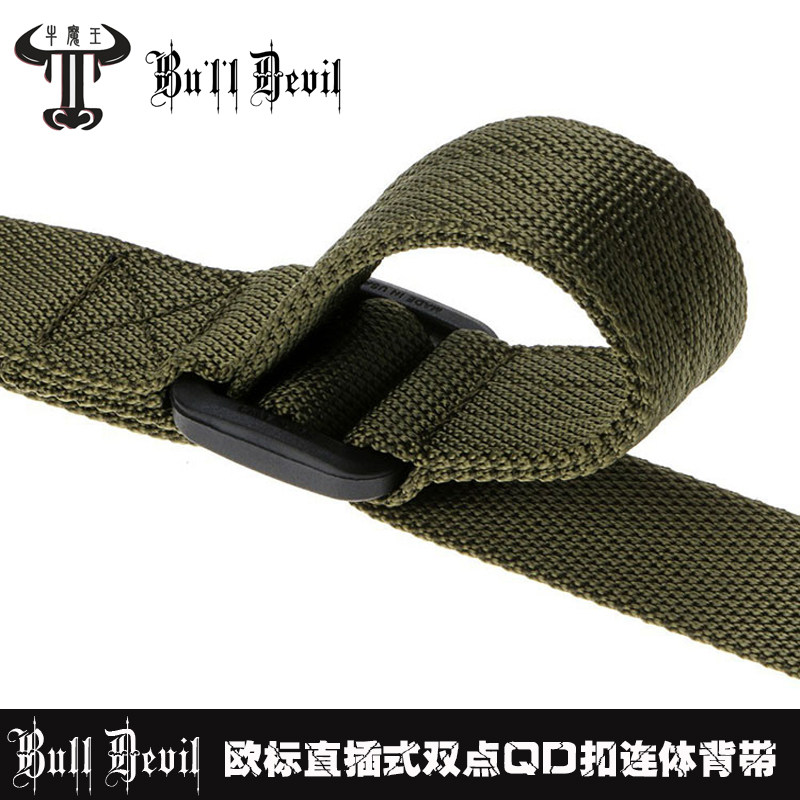 锦明10MS4单点尼龙背带欧标QD扣连体双点背带枪绳钢制快拆扣肩带图片