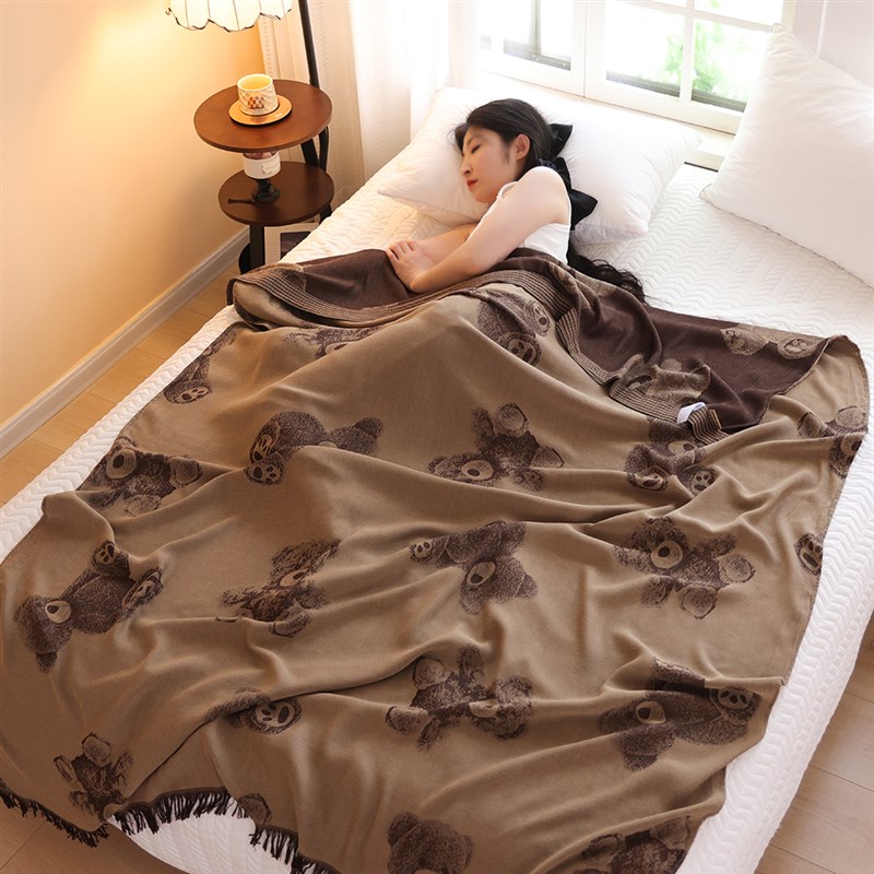 竹纤维莱赛尔沙发午n睡毯子毛巾被单人夏凉盖毯轻奢高级空调冷感