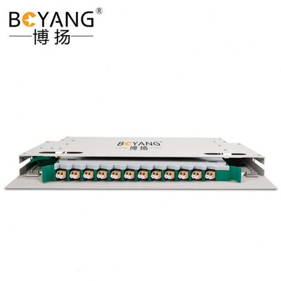 博扬 12口24芯ODF光纤配线架/子框/单元体满配LC多模(50/125)双