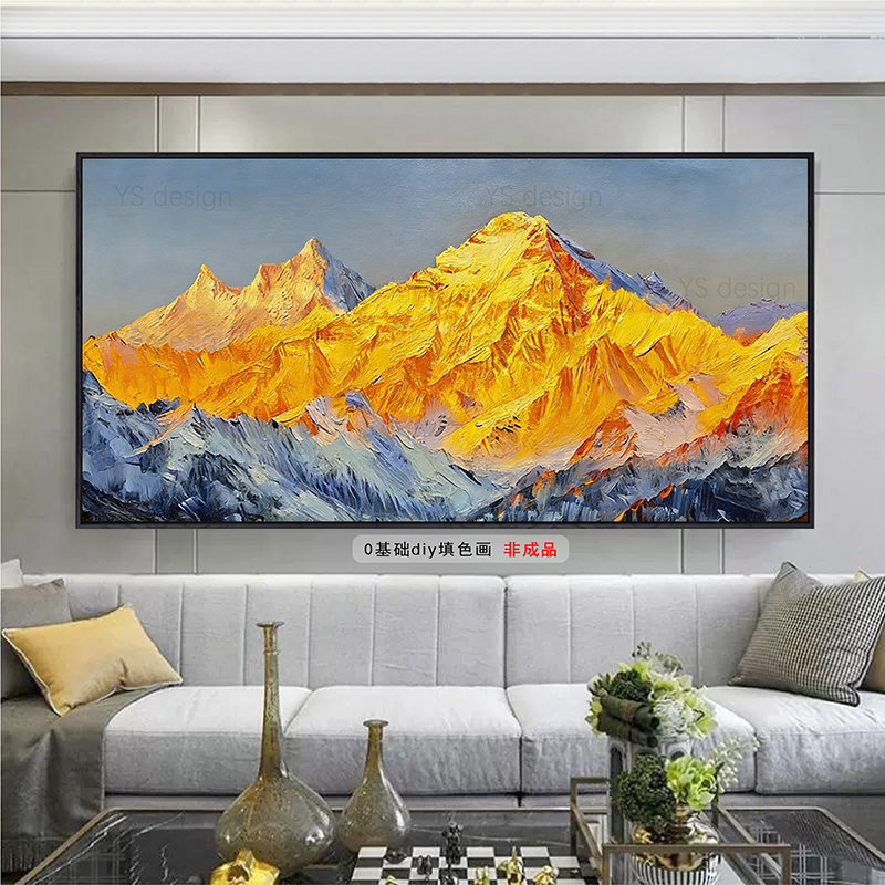 日照金山diy数字油画手工填色画