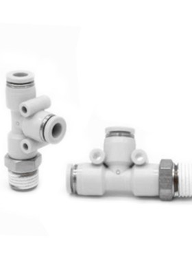 AIRTAC原装亚德客T型侧螺纹三通PED4/6/8/10/12-M5-01-02-03-04-S