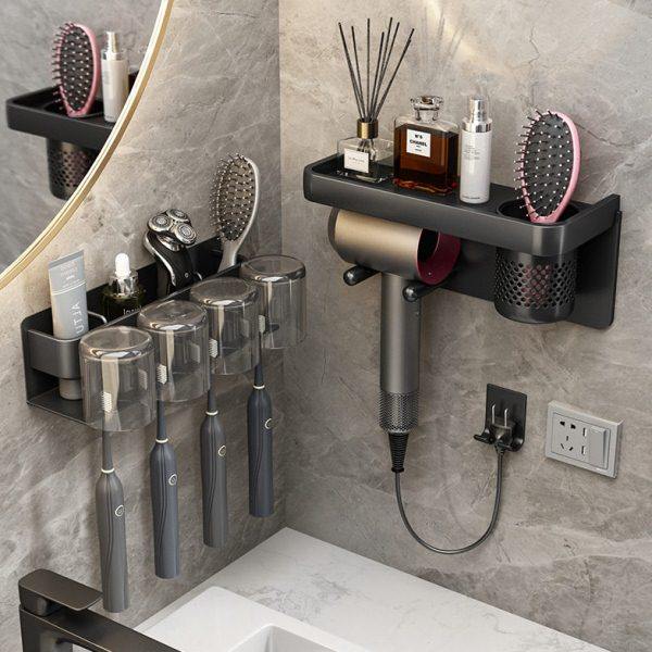 吹风机置物架免打孔浴室电吹风支架厕所卫生间壁挂收纳风筒挂架子,家庭/个人清洁工具,吹风机置物架,淘宝优惠券,粉丝福利购,淘宝优惠卷