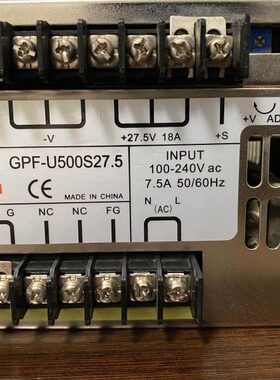 新星GPF-U500S24开关电源24V20A GPF-U500S27.5 工业电源27.5V18A