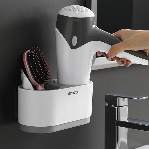 意可可免钉孔电吹风机架厕所风机收纳架卫生间壁挂式风筒架置物架,家庭/个人清洁工具,吹风机置物架,淘宝优惠券,粉丝福利购,淘宝优惠卷