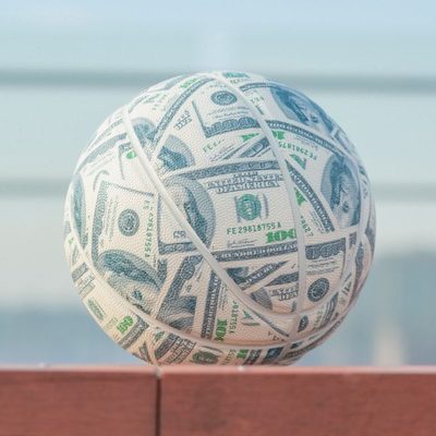 美钞涂鸦篮球彩色7号 1/4/5/6号 女生儿童青少年学生比赛训练蓝球