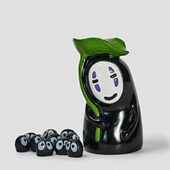 头号家 迷你可爱创意礼物摆件 无聊了摆一堆小煤球围住无脸男吧