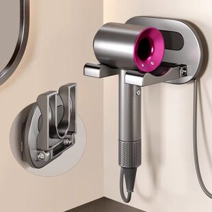 吹风机折叠置物架免打孔卫生间收纳挂架绕线壁挂浴室电吹风筒支架