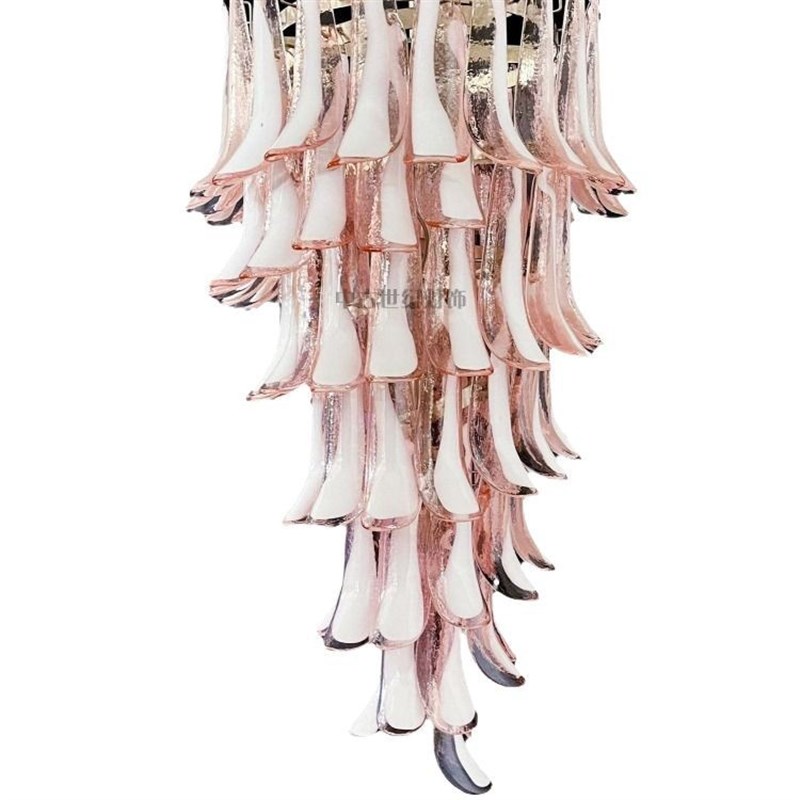 穆拉诺玻璃法式复式楼客厅卧室吊灯中古别墅奢华新W款酒店大厅灯