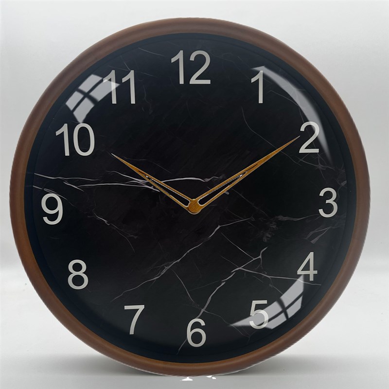 【12英寸30icm】实木原木边框静音挂钟实木简约挂钟创意静音钟表