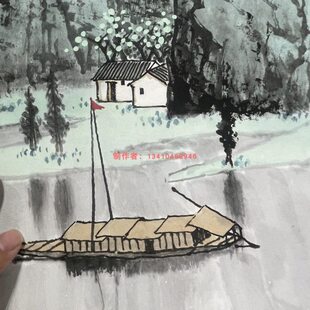 客厅办公室山水装饰画 白雪石 千峰竞秀 桂林山水横幅挂轴画风景