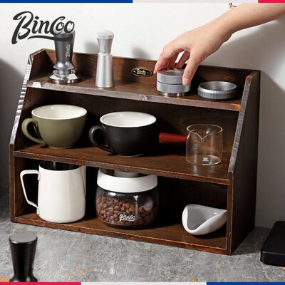 Bincoo咖啡器具收纳柜家用收纳架压粉器布粉器吧台置物架咖啡角