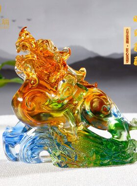 琉璃工艺品貔貅摆件家居客厅桌面装饰办公室高档大气店铺开业礼品