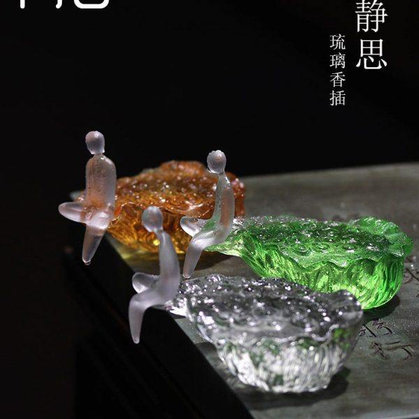 问舍琉璃香炉莲蓬香插檀香线香炉静思茶道桌面摆件创意工艺品礼品,家居饰品,香薰炉,淘宝优惠券,粉丝福利购,淘宝优惠卷