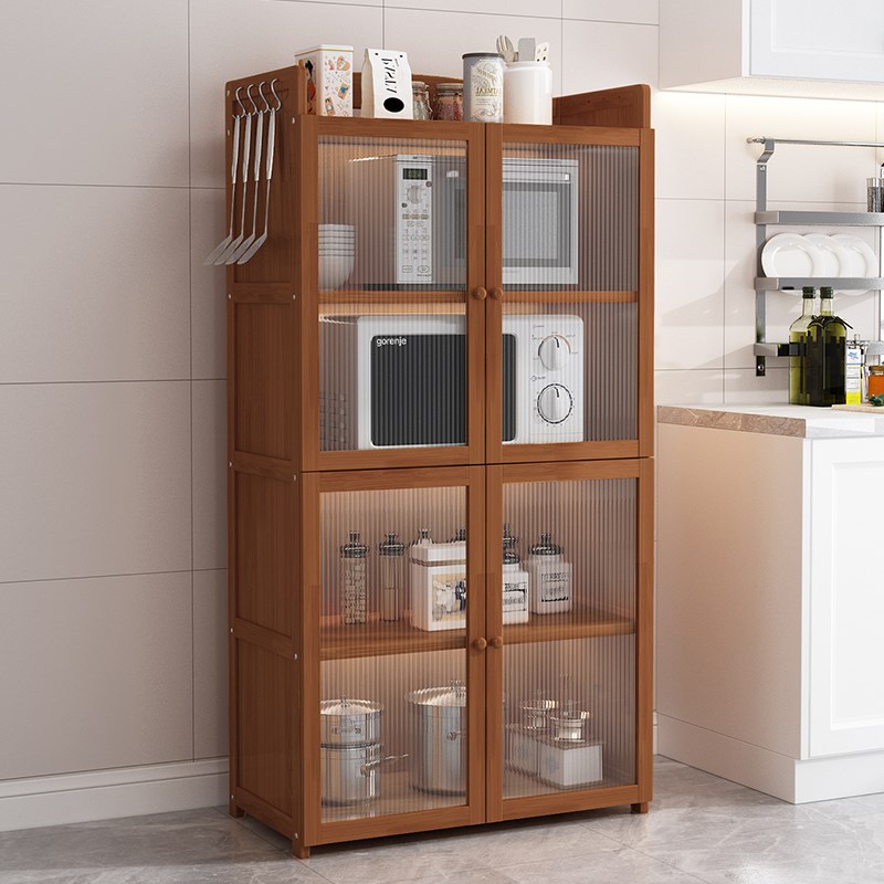 楠竹微波炉架多层落地实木烤x箱架子家用电器现代一体式厨房置物