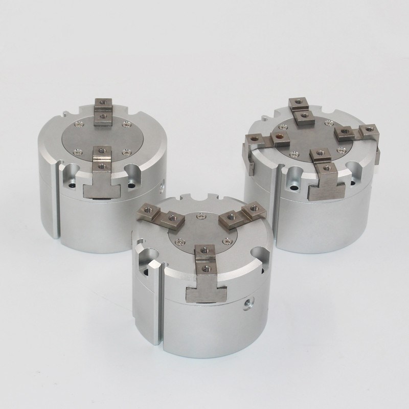 MHS2型二三四爪卡盘夹爪气缸MHS3/4-16DF20D25D32D40D50D气动手指